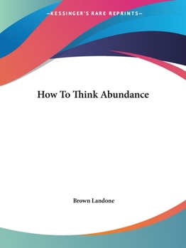 Paperback How To Think Abundance Book