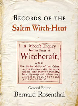 Paperback Records of the Salem Witch-Hunt Book