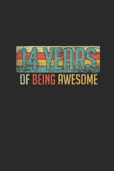 14 Years Of Being Awesome: Dotted Bullet Notebook –  Awesome Birthday Gift Idea