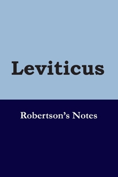 Paperback Leviticus: Robertson's Notes Book