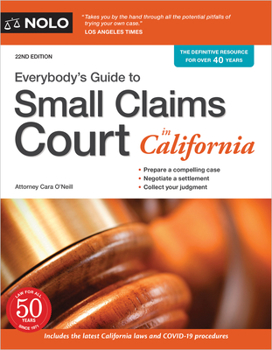 Paperback Everybody's Guide to Small Claims Court in California Book