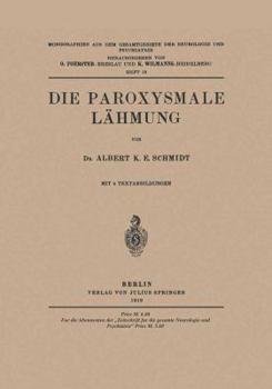 Paperback Die Paroxysmale Lähmung [German] Book