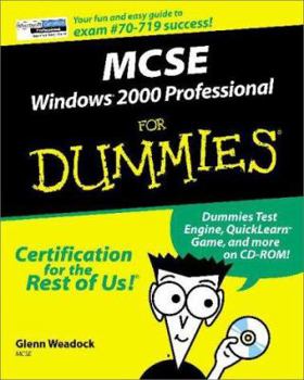 Paperback MCSE Windows 2000 Professional for Dummies [With CDROM] Book