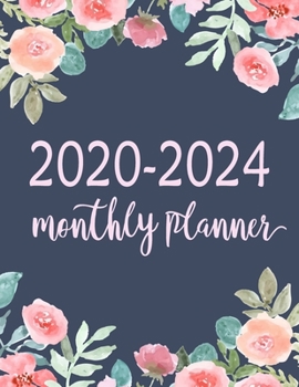 Paperback 2020-2024 Monthly Planner: 5-year Calendar Planner, 60 Months Calendar, Monthly Schedule Organizer Planner For To Do List Academic Schedule Agend Book