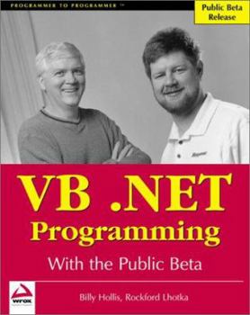 Paperback A Preview of VB.NET Programming with the Public Beta Book