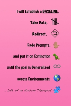 Paperback Life of an Autism Therapist: 200 blank line pages for note taking and data collection for an ABA Autism Therapist. Pink Book