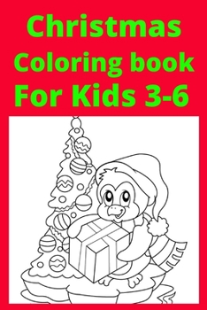 Paperback Christmas Coloring book For Kids 3-6 [Large Print] Book