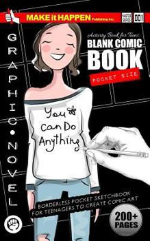 Paperback Activity Book for Teens: Blank Comic Book: Borderless Pocket Sketchbook for Teenagers to Create Comic Art Book