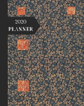 Paperback 2020 Planner: Japanese Themed: Pretty Classic Vintage Cover: Monthly & Weekly Planner Calendar With Dot Grid Pages: Great Gift For L Book