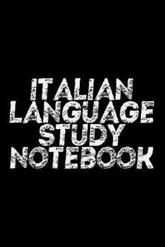 Paperback Italian Language Study Notebook: 100 pages (50 sheets), college ruled, 6x9 in, black matte cover Book