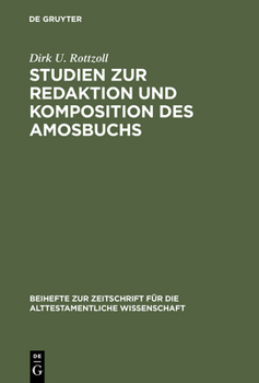 Hardcover Studien zur Redaktion und Komposition des Amosbuchs [German] Book