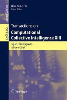 Paperback Transactions on Computational Collective Intelligence XIII Book