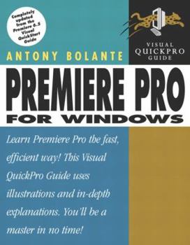 Paperback Premiere Pro for Windows: Visual Quickpro Guide Book
