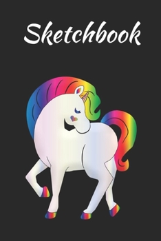 Sketch book: Cute Unicorn Kawaii Sketchbook for Girls Blank Paper for Drawing, Doodling or Learning to Draw, Sketch Books For Kids [120 pages | dotted paper | 6 x 9 inch | Soft Cover]