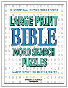 Paperback Large Print Bible Word Search Puzzles: Bible Word Search Puzzle Books [Large Print] Book