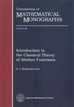 Paperback Introduction to the Classical Theory of Abelian Functions Book