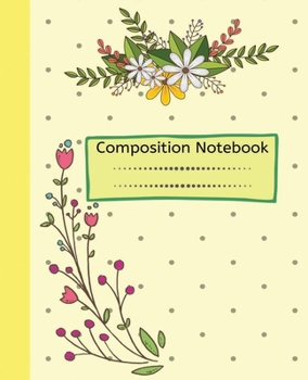 Paperback Composition Notebook: Wide Ruled Blank Lined College Notebook For Kids Teens Girls To Take Notes For School & College Classes Book