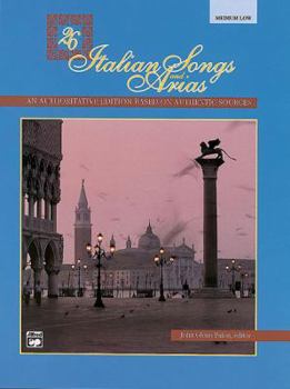 Paperback 26 Italian Songs and Arias: Medium Low Voice Book