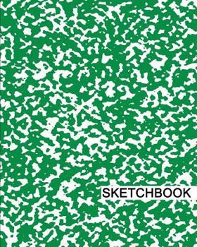 Paperback Sketchbook: 8" x 10", Drawing Sketchbook, Unlruled Notebook, Drawing Paper Pad, Marble (Green) - (Sketch book) Book