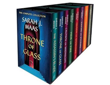 Throne of Glass 8-Book Box Set by Sarah J. Maas Throne of Glass, Crown of Midnight, Heir of Fire, Queen of Shadows, Empire of Storms, Tower of Dawn, Kingdom of Ash, The Assassin’s Blade
