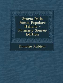 Paperback Storia Della Poesia Popolare Italiana [Italian] Book
