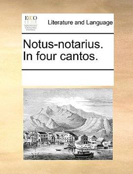 Paperback Notus-notarius. In four cantos. Book