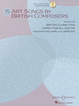 Paperback 15 Art Songs by British Composers: High Voice, Book/CD Book