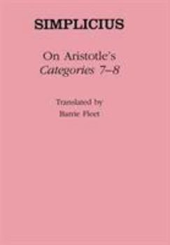 Hardcover On Aristotle's "categories 7-8" Book
