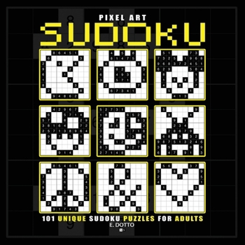 Paperback Pixel Art Sudoku: 101 Unique Sudoku Puzzles for Adults [Large Print] Book