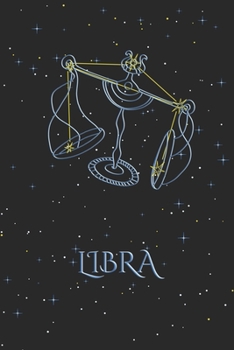 Paperback Zodiac Notebook - Libra: Horoscope Journal - 120 Pages, blanc lined, 6" x 9" - Astrology Notepad, Diary, Notes Book