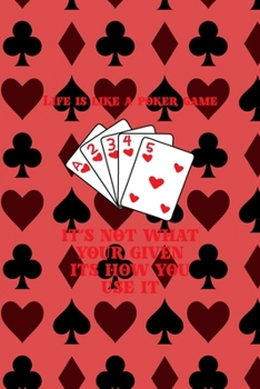 Paperback Life Is Like A Poker Game... It's Not What Your Given Its How You Use It: All Purpose 6x9 Blank Lined Notebook Journal Way Better Than A Card Trendy U Book