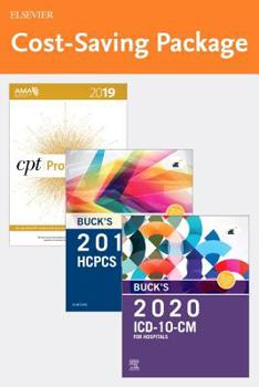 Spiral-bound Buck's 2020 ICD-10-CM Hospital Edition, 2019 HCPCS Professional Edition and AMA 2019 CPT Professional Edition Package Book