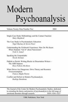 Paperback Modern Psychoanalysis, Volume 29, Number 2 Book