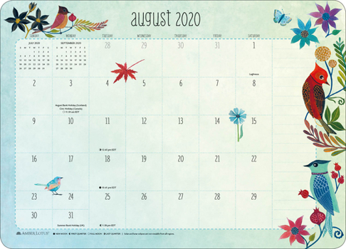 Calendar Geninne Zlatkis 2020-2021 Desk Pad Calendar Book