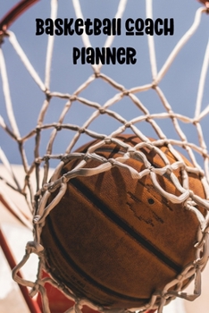 Paperback Basketball Coach Planner: Undated Playbook - Blue Hoop Book