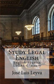 Paperback Study Legal English: English-Spanish Legal Glossary Book