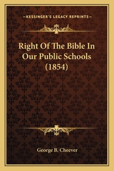 Paperback Right Of The Bible In Our Public Schools (1854) Book