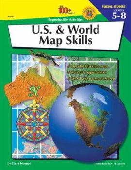 Paperback The 100+ Series U.S. and World Map Skills Book