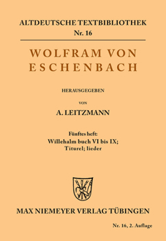 Paperback Willehalm Buch VI bis IX; Titurel; Lieder [German] Book