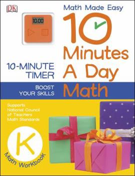 Paperback 10 Minutes a Day: Math, Kindergarten: Supports National Council of Teachers Math Standards Book