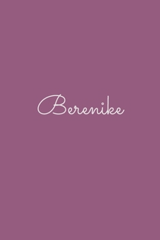 Berenike: notebook with the name on the cover, elegant, discreet, official notebook for notes, dot grid notebook,