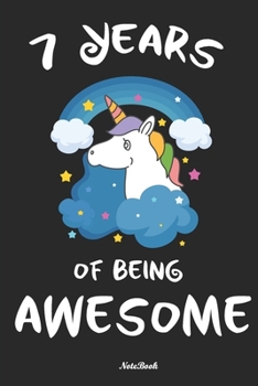 Paperback 7 Year Being Awesome Notebook: Journal and Notebook for Kids - Best Kids Journals, Composition Size (9"x11") With Lined and Blank Pages, Perfect for Book