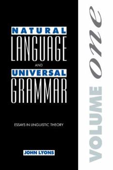 Paperback Natural Language and Universal Grammar: Volume 1: Essays in Linguistic Theory Book
