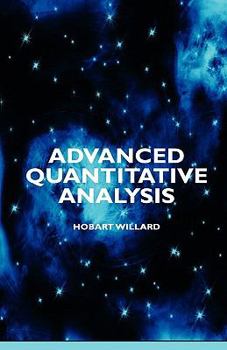 Paperback Advanced Quantitative Analysis Book