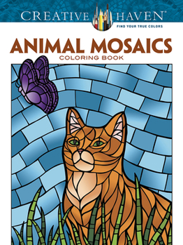 Paperback Creative Haven Animal Mosaics Coloring Book