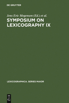 Hardcover Symposium on Lexicography IX: Proceedings of the Ninth International Symposium on Lexicography April 23-25, 1998 at the University of Copenhagen [German] Book