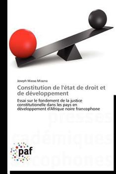 Paperback Constitution de l'état de droit et de développement [French] Book