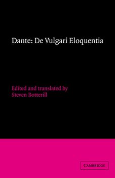 Hardcover Dante: de Vulgari Eloquentia Book