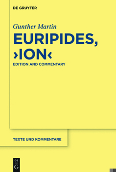 Hardcover Euripides, Ion: Edition and Commentary Book