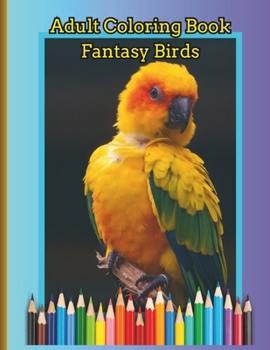 Paperback ADULT COLORING BOOK Fantasy Birds Book